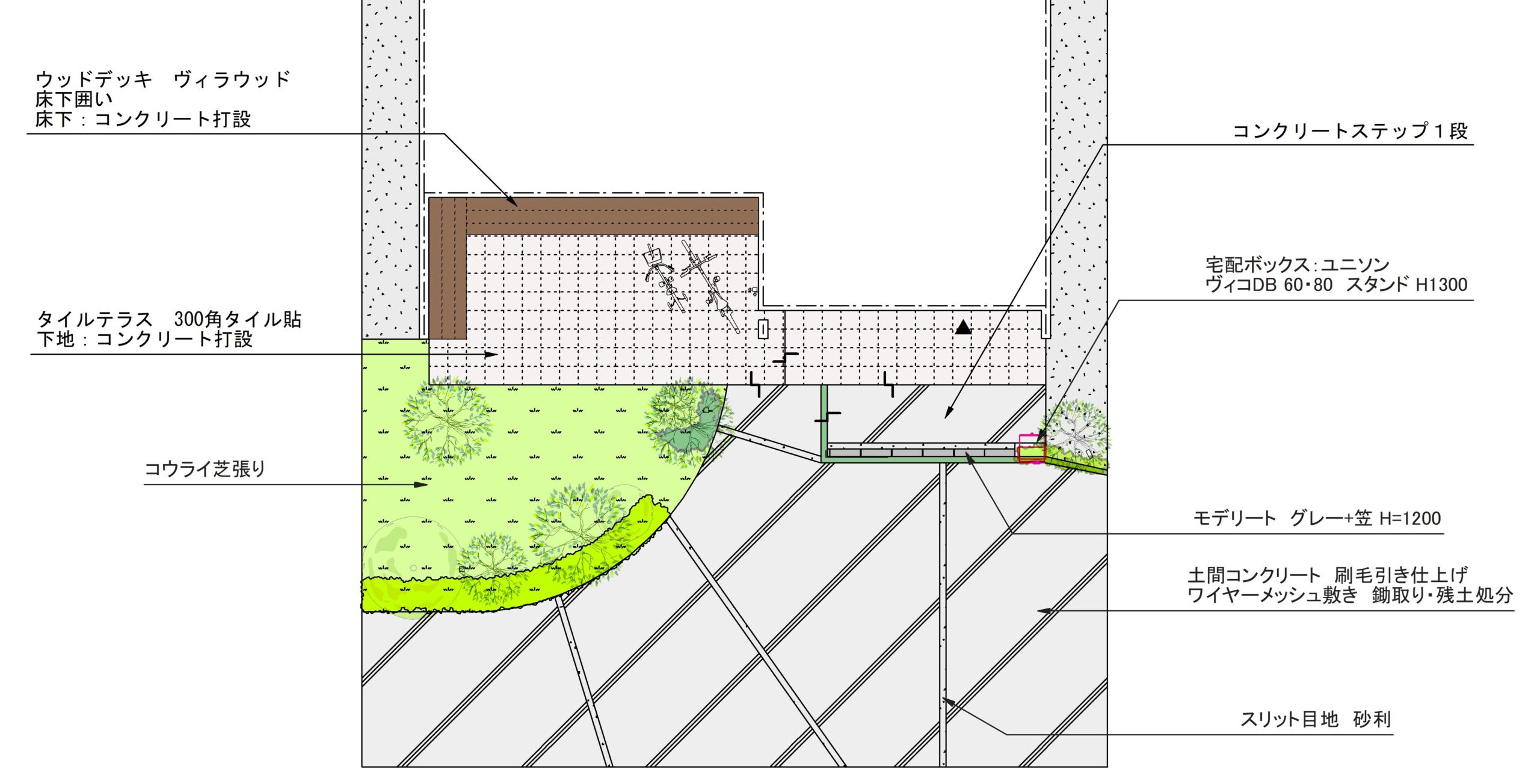 石川県エクテリアプラン　金沢市外構平面図　金沢市デザインプラン